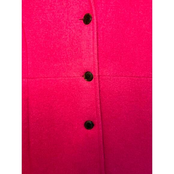 Lands' End Petite Pink Wool Lined Jacket Blazer Collared Solid Womens 10P - Picture 4 of 7